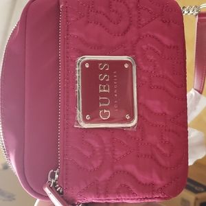 Guess Plum camera bag BNWT